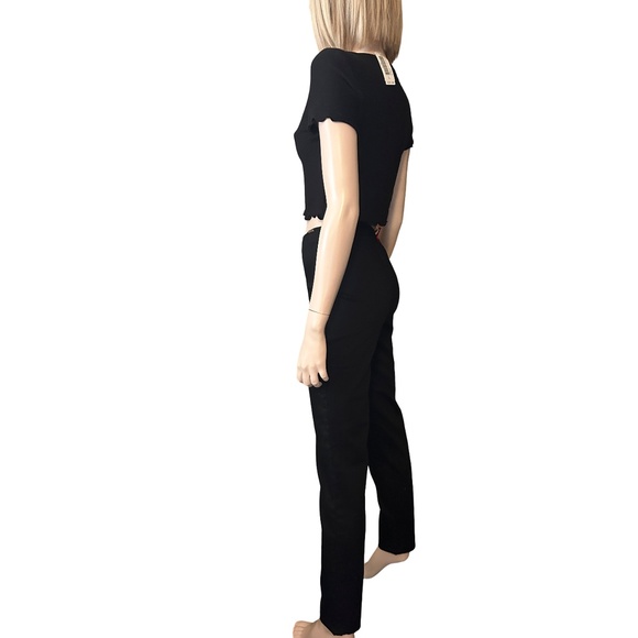 Jeanne Beker Bekky Jegging Skinny Jeans Pants Black with FREE Crop Top Add On - Picture 5 of 16